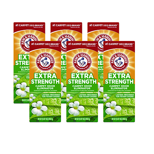 Arm & Hammer Deodorizing Carpet Cleaning Powder, Fresh, 30 oz Box, 6/Carton (3320011538)