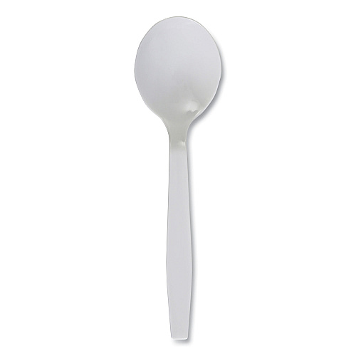 Boardwalk® Plastic Cutlery, Soup Spoon, White, 1000/Carton (BWKSOUPSPOON)