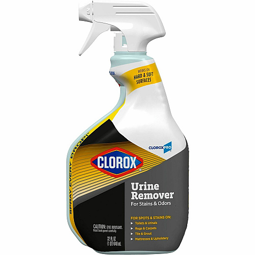 CloroxPro™ Urine Remover for Stains and Odors Spray For Multipurpose - 32 fl oz (1 quart) - Recommended For: Urine Remover, Odor Remover, Stain Remover - Absorbent, Soft - White - 1 Each (31036)