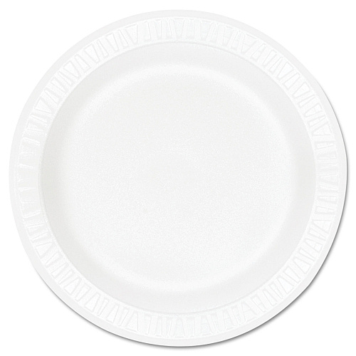 Dart Concorde Foam Plate, 9" dia, White, 125/Pack, 4 Packs/Carton (9PWCR)